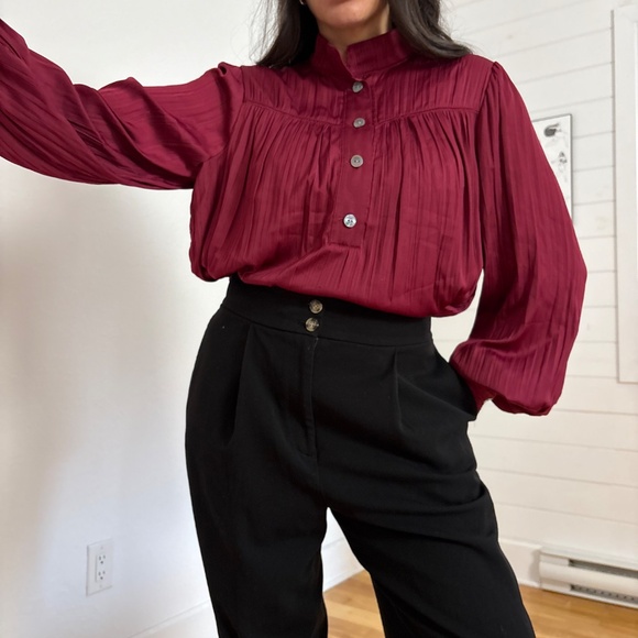 Anthropologie shimmer satin blouse - Picture 6 of 6
